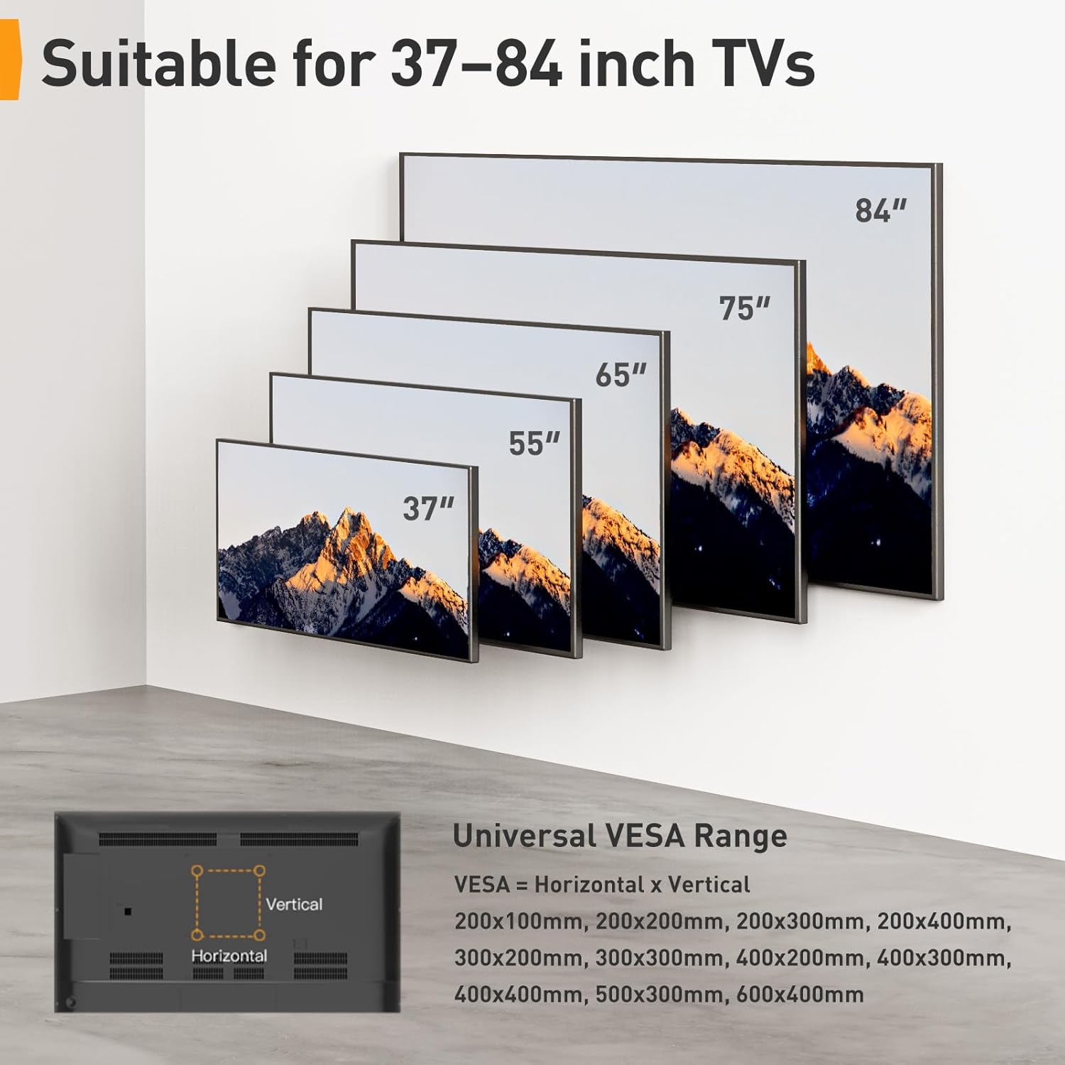 Detalle 2 de Perlegear TV Wall Bracket 60kg swivel tilt