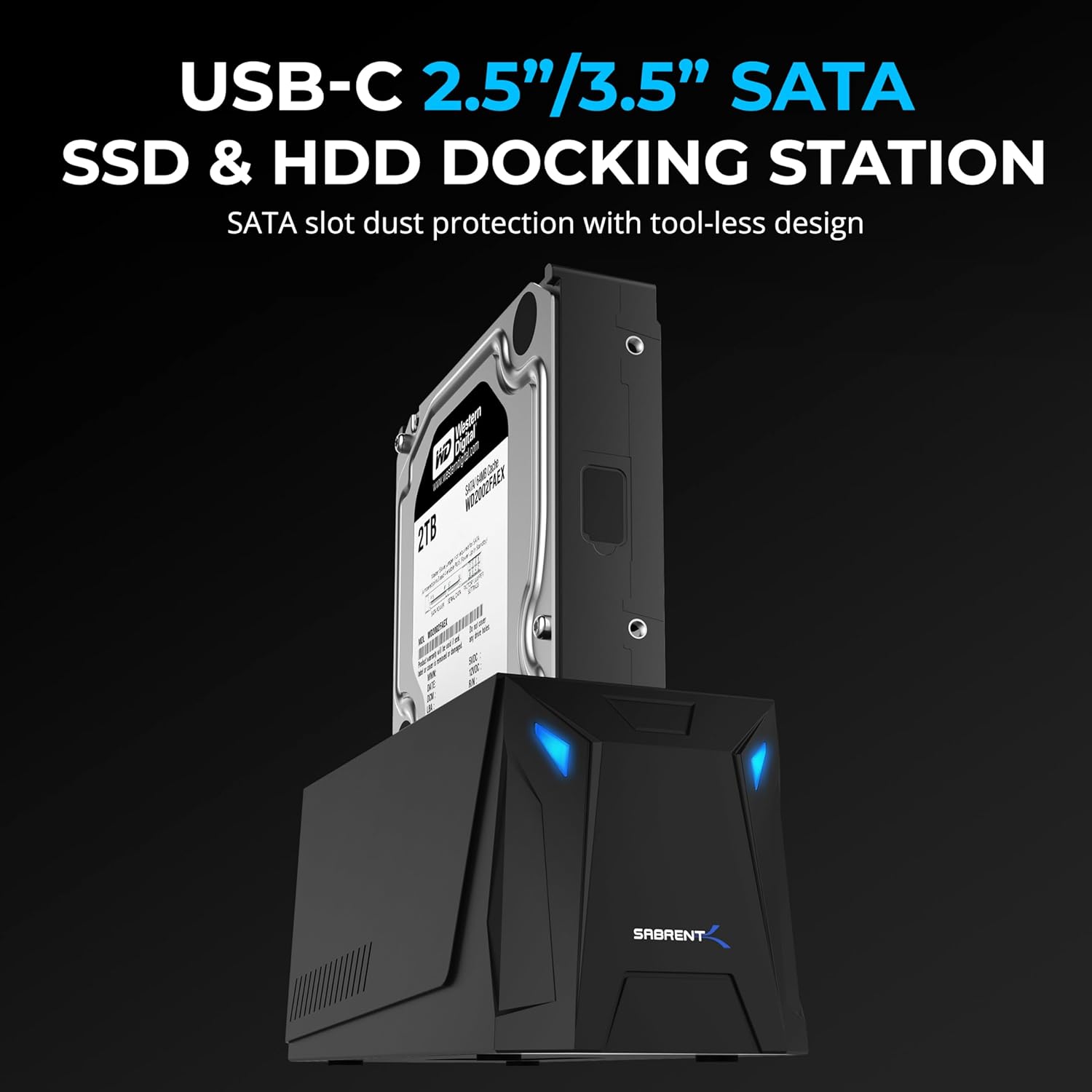 Thumbnail 1 de SABRENT USB-C 2.5/3.5 inch SATA Docking Station DS-UC1B