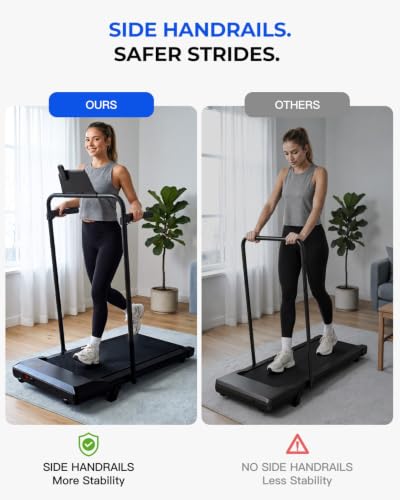 Detalle de Superun Raceable 10% Incline Walking Pad: Foldable 6 km/h Treadmill