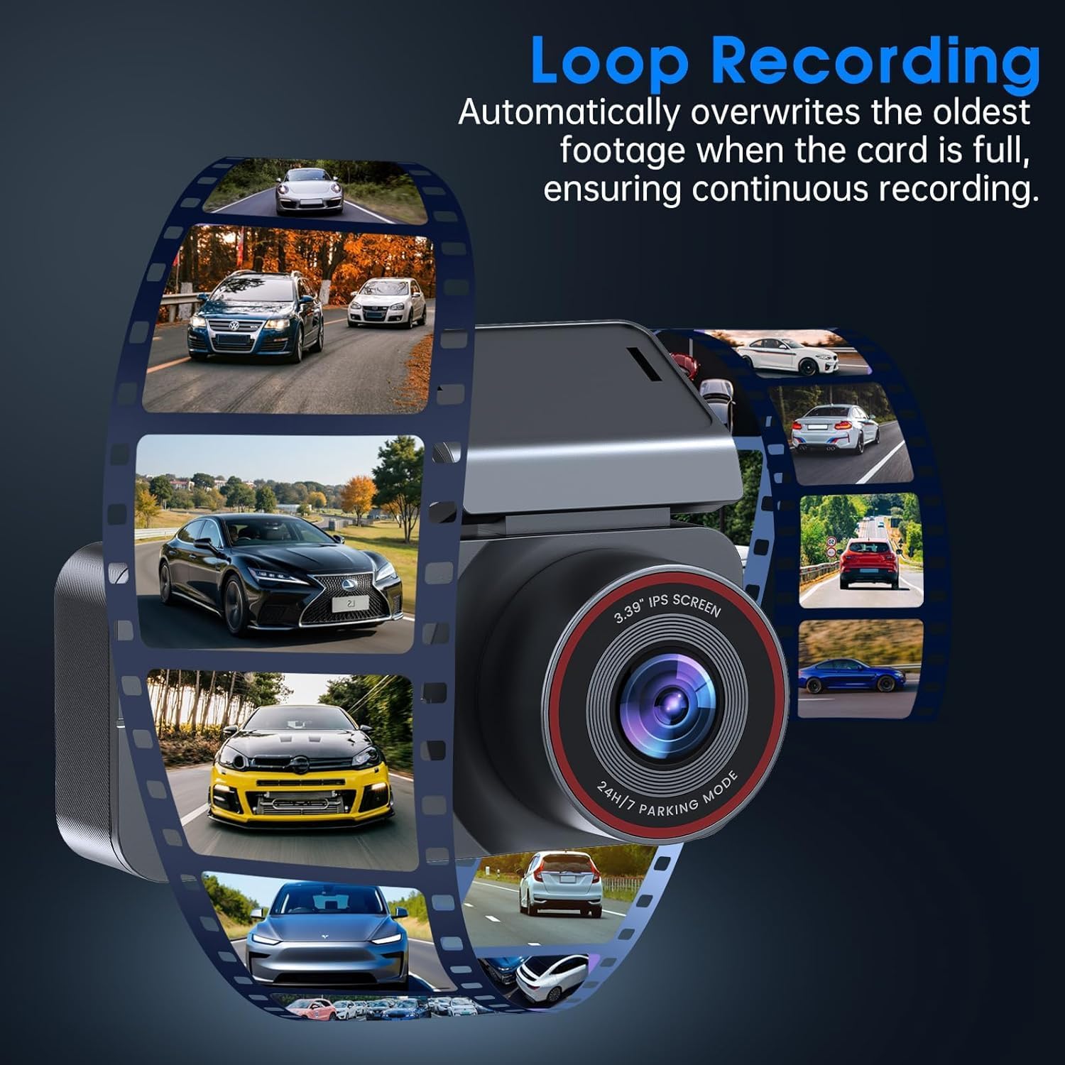 Thumbnail 4 de Dash Cam Front and Rear, 2.5K QHD Dual Dash Camera for Cars – Night Vision, 160° Wide, 64GB Included