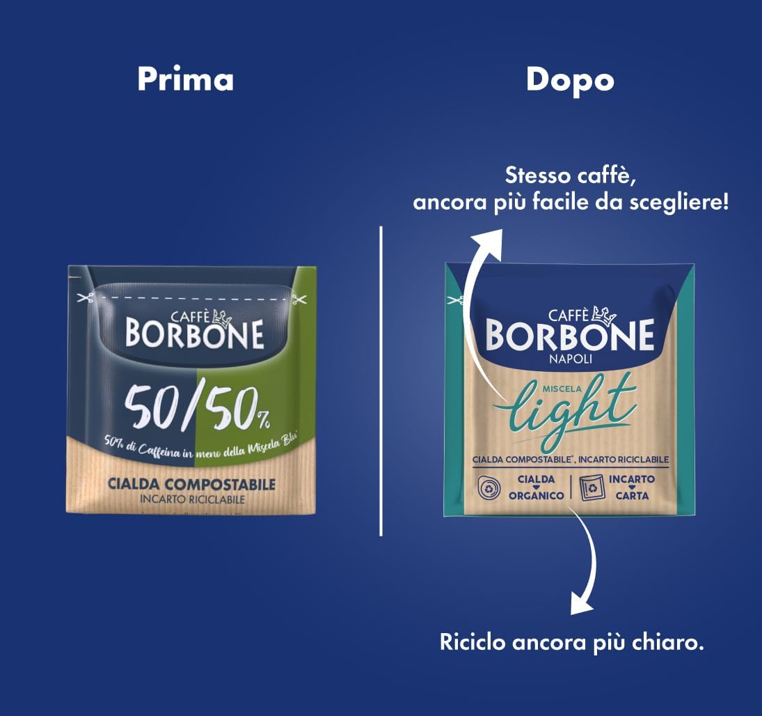 Thumbnail 6 de Caffè Borbone Light Coffee Blend Compostable Pod (150 x 44mm) – ESE Compatible, 50% Less Caffeine