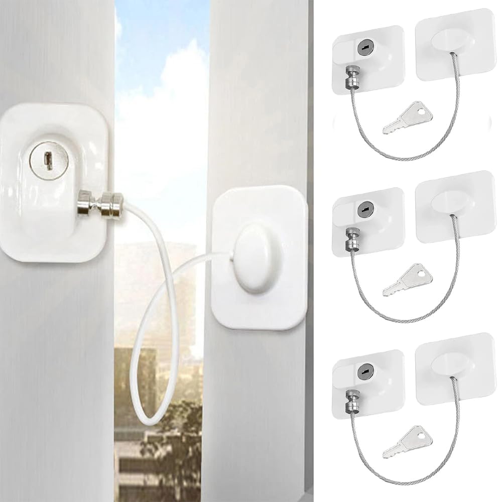 Thumbnail 6 de Crozgan 3Pcs Fridge Door Lock with 3 Keys – Child Safety Lock for Home & Office