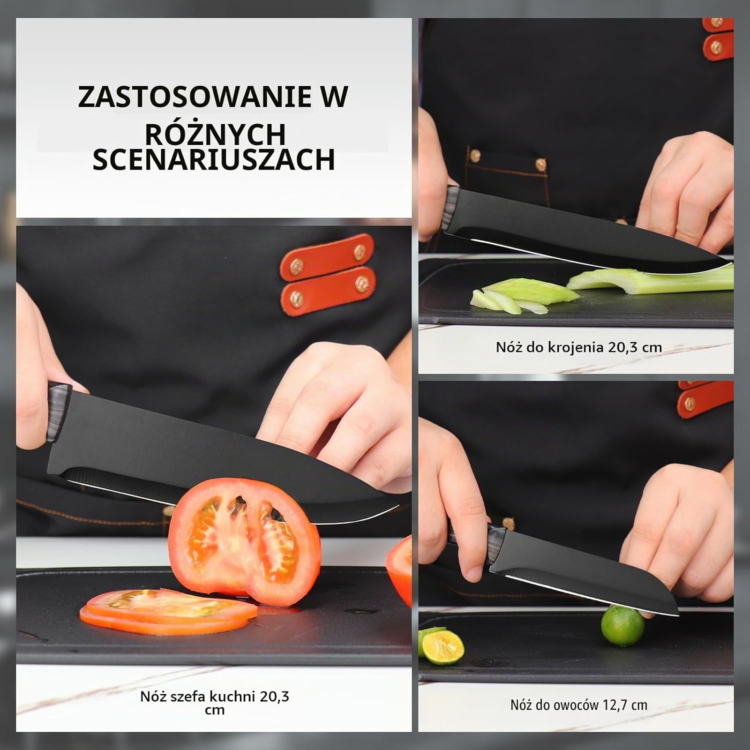 Thumbnail 6 de FIVE COWS FW-16-2509-RS – 16-elementowy zestaw noży z blokiem samoostrzącym