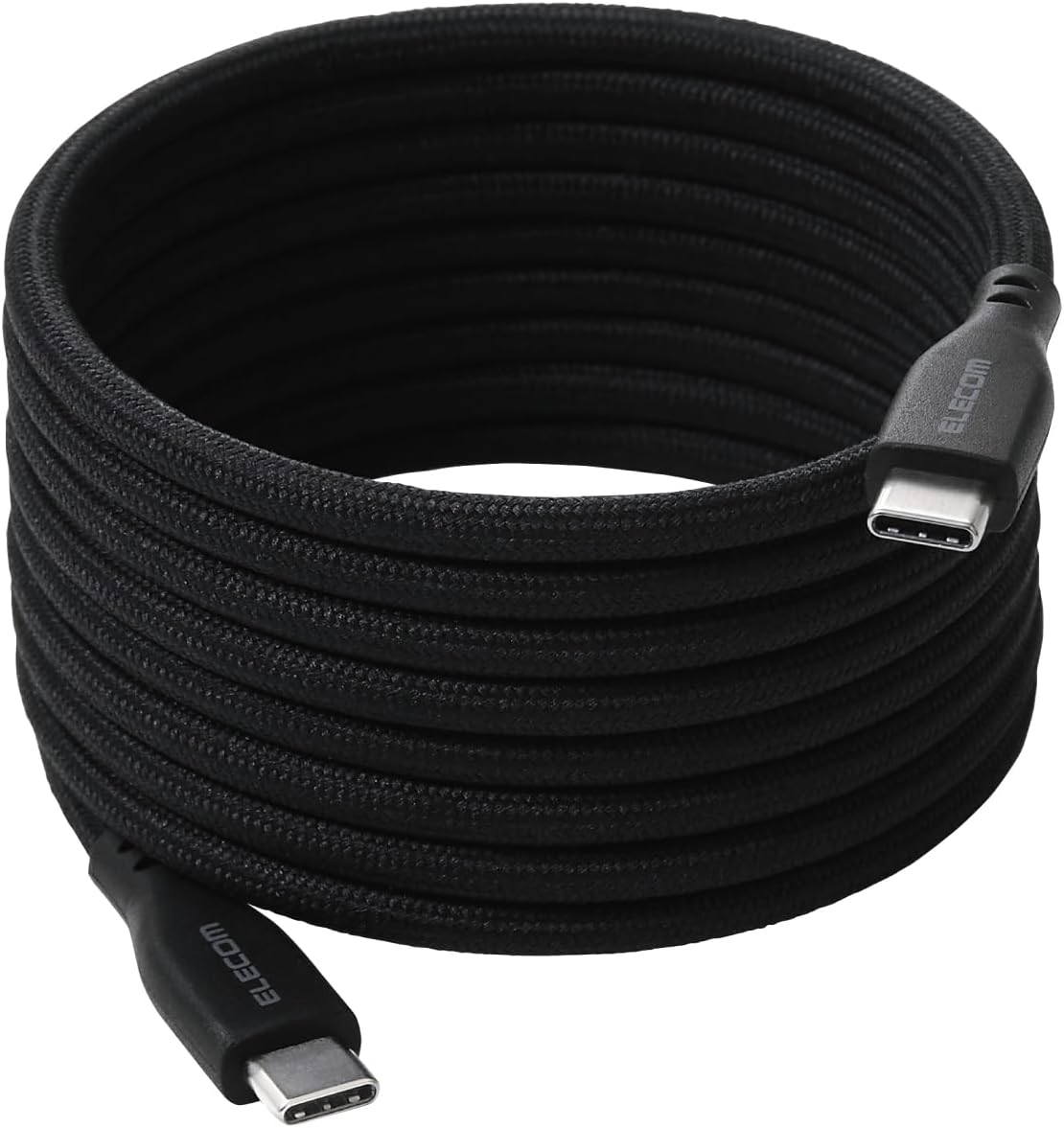 Detalle de エレコム MPA-CCECMG20BK USB Type-Cケーブル 2m・最大60W・マグネット収納・ナイロンメッシュ