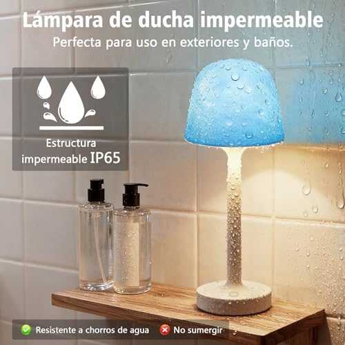 Detalle de seenlast Lámpara de Ducha con Proyector de Aurora y Galaxia – Iluminación inalámbrica 2 en 1 para baño