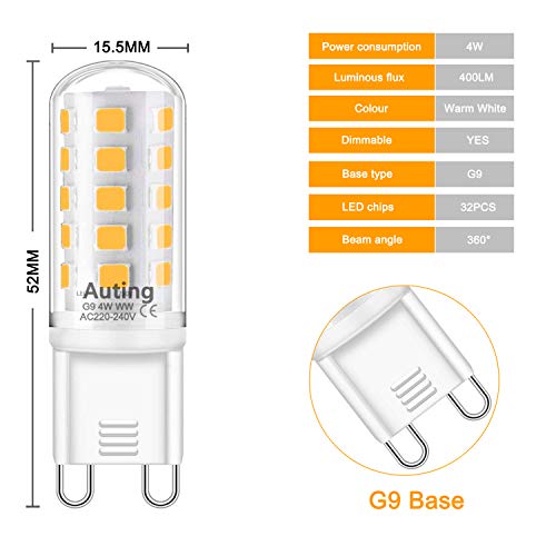 Thumbnail 1 de Auting Bombillas LED G9 Regulables, 4W, 10 Unidades