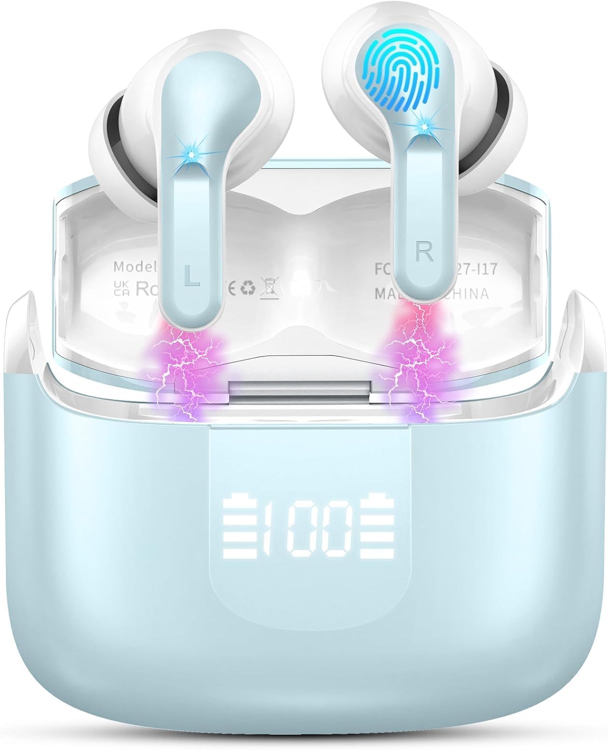 Thumbnail 1 de Rinsmola Wireless Earbuds: 2025 Bluetooth 5.4 in‑Ear Headphones with ENC Mics, Deep Bass & 36H Playtime