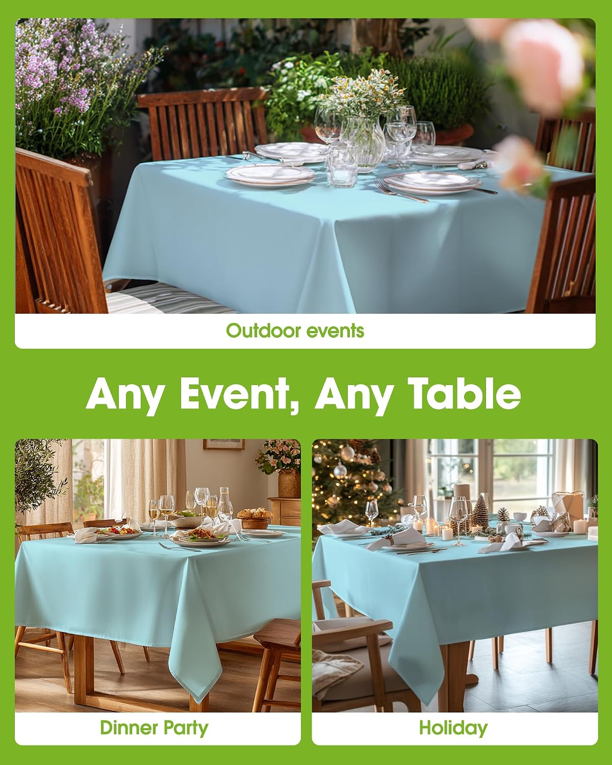 Detalle 2 de Pureegg Rectangle Tablecloth 60 x 84 🍽
