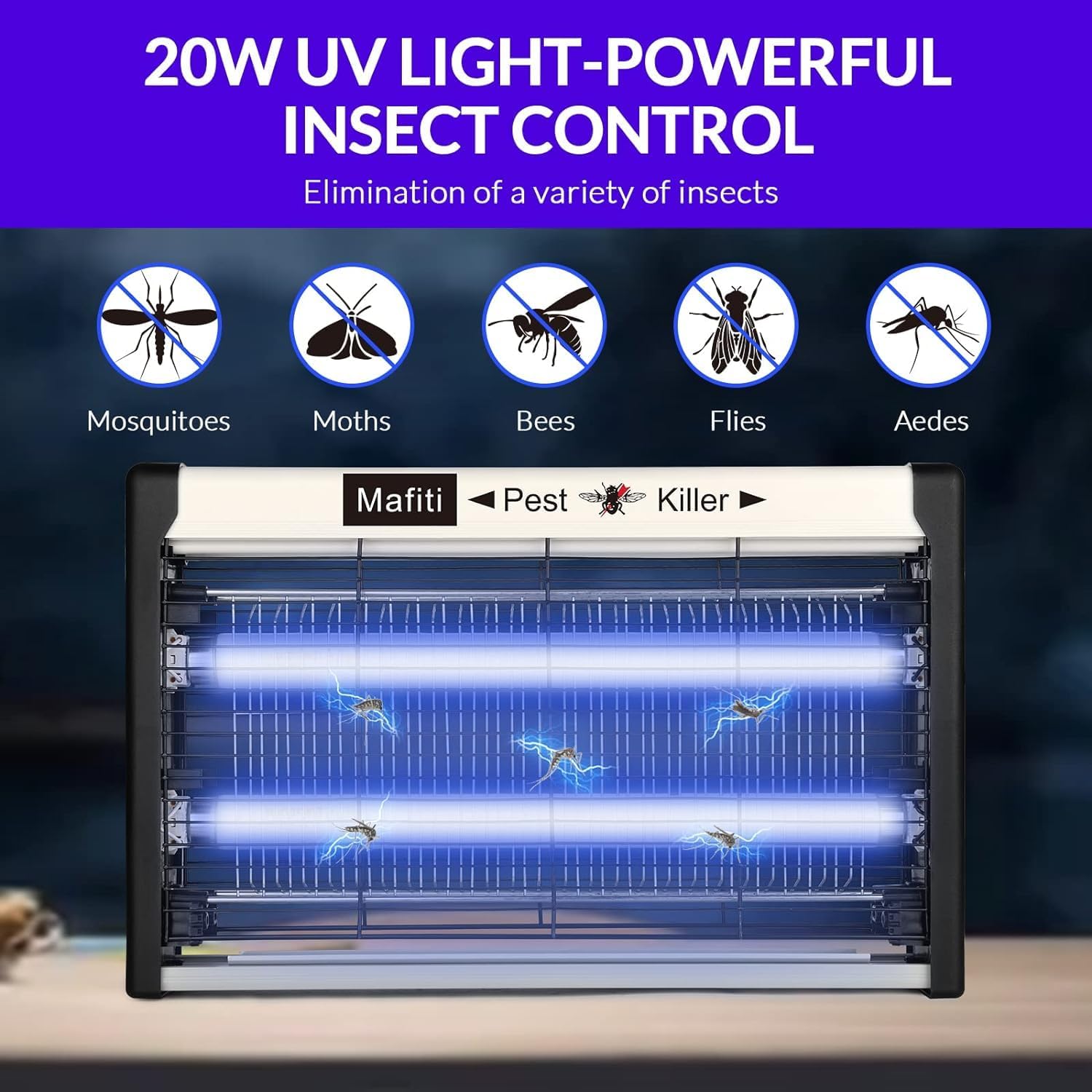 Detalle de Mafiti Lampada Zanzare 20W 3200V