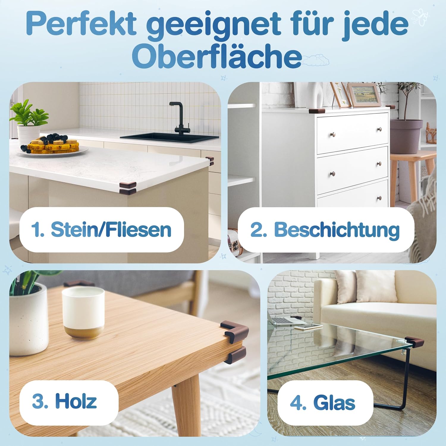Thumbnail 4 de MUTKIND Eckenschutz Baby 20er Set Braun
