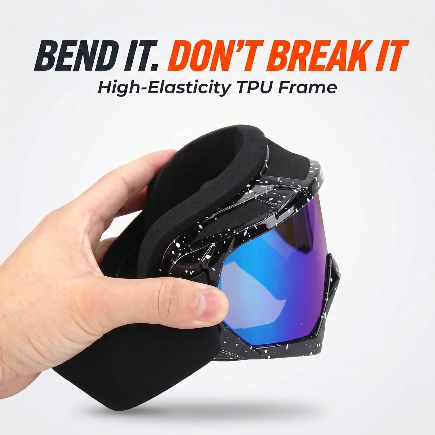 Thumbnail 3 de JAMIEWIN ATV Goggles: Anti-Fog, Dustproof Protection for Dirt Bikes and Off-Road Riding