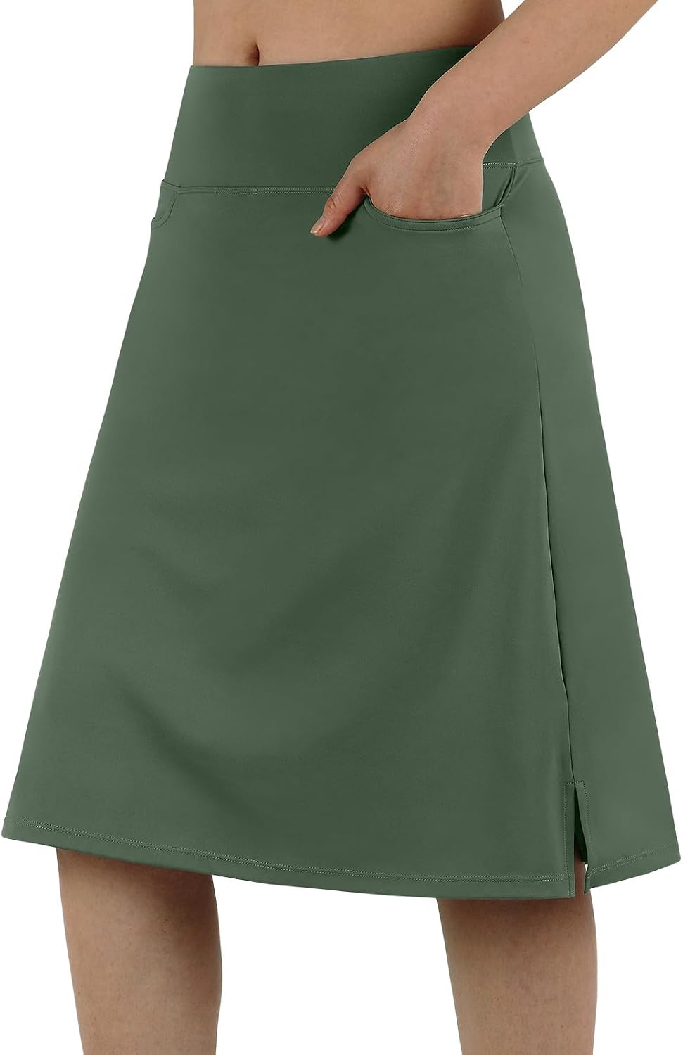 Detalle de ANIVIVO Women's Skorts 24" Knee Length: Modest, High-W waist with Deep Side Pockets