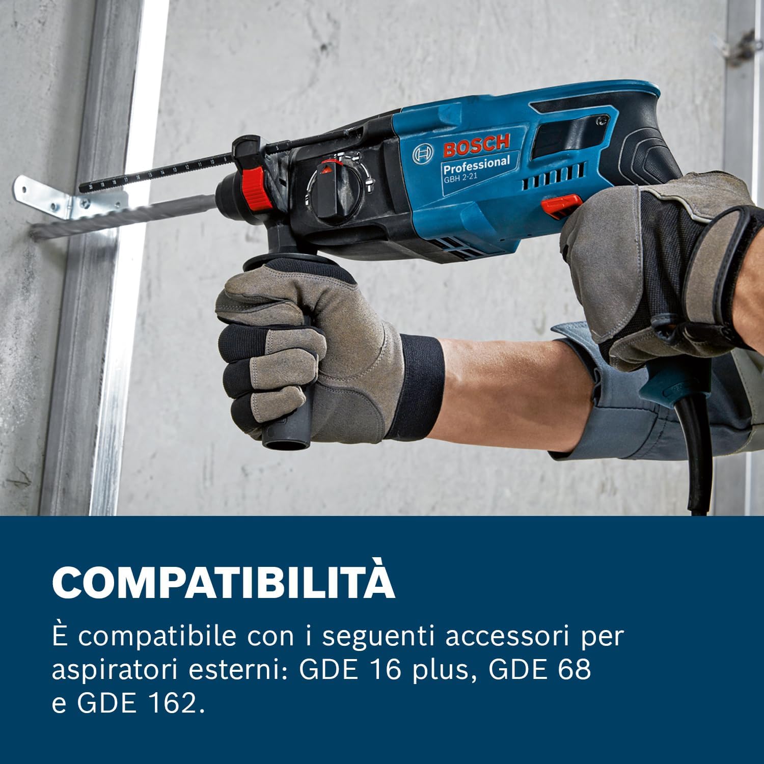 Thumbnail 4 de Bosch Professional GBH 2-21 D martello perforatore SDS plus, 720 W e 2,0 J (in valigetta)
