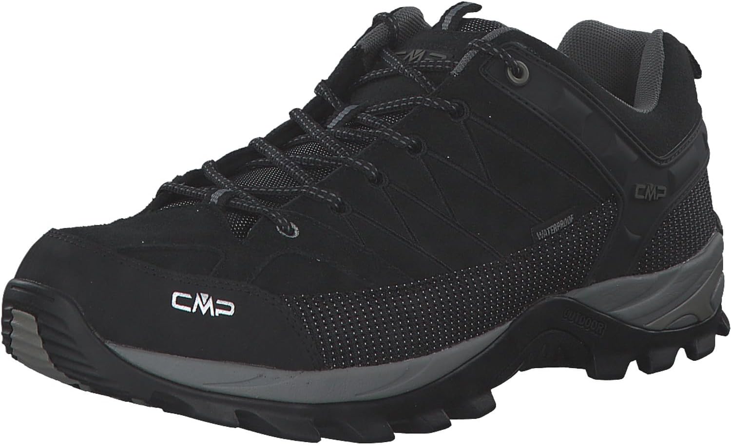 CMP Rigel Low Trekking Shoes WP 73UC, scarpe da trekking uomo nero-grigio (42 EU)