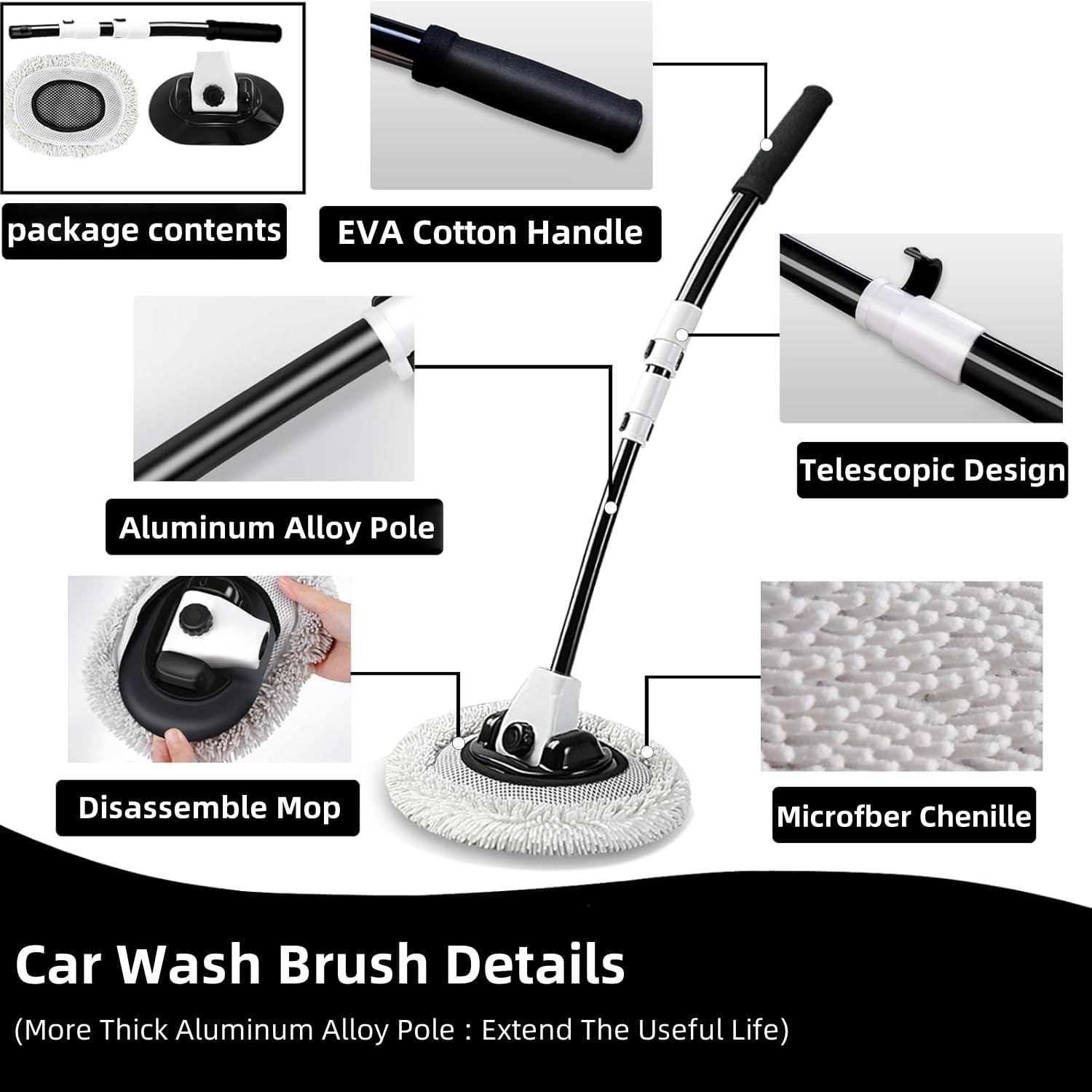 Detalle de WillingHeart 43" Curved Car Wash Brush