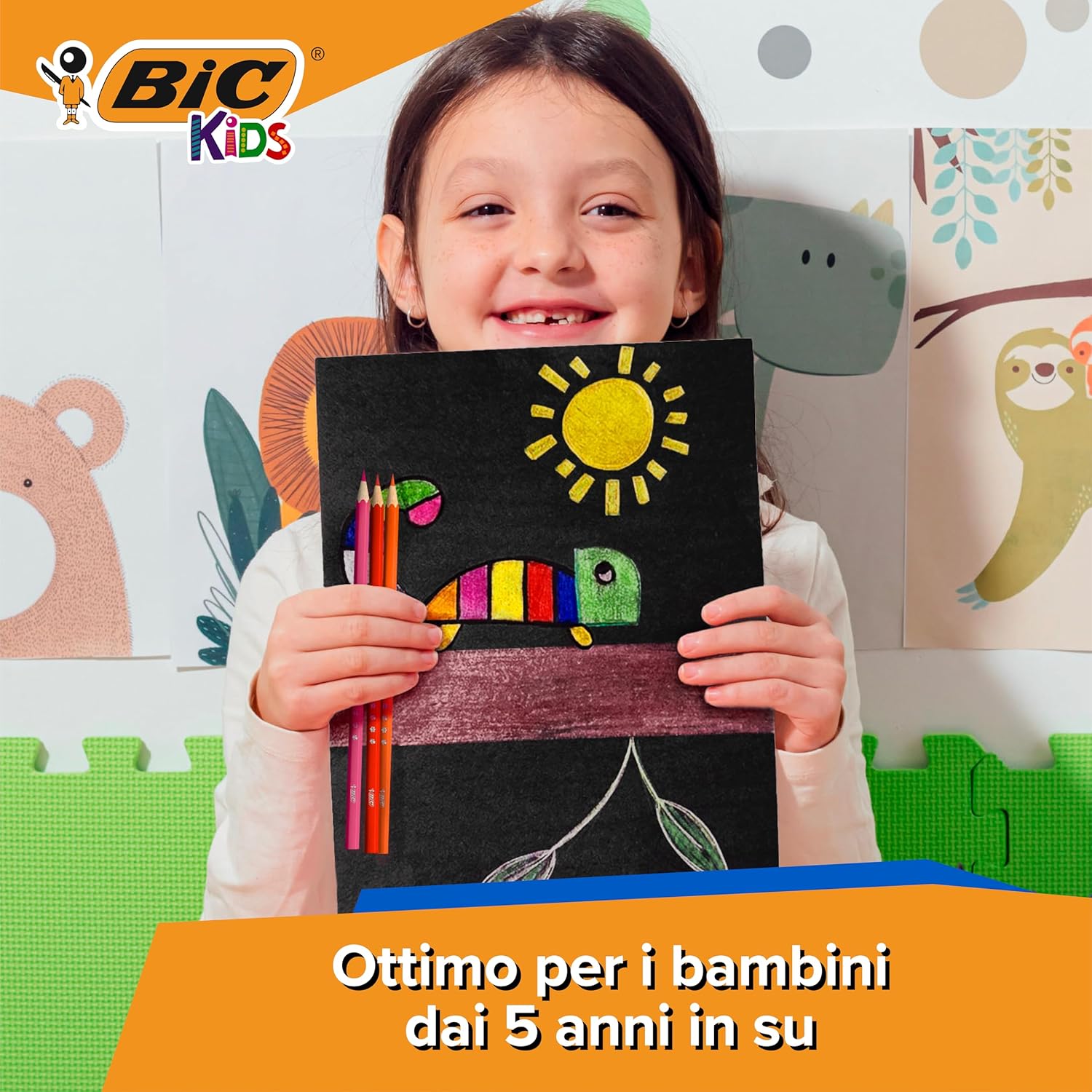 Thumbnail 5 de Matite per colorare BIC Kids Smooth 54 pezzi: legno proveniente da fonti responsabili, 54 tonalità per divertimento sicuro