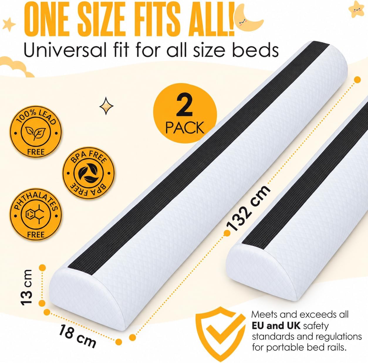 Thumbnail 3 de Sleepah BEDRAIL Toddler Bed Bumpers, Memory Foam, Waterproof Washable Cover