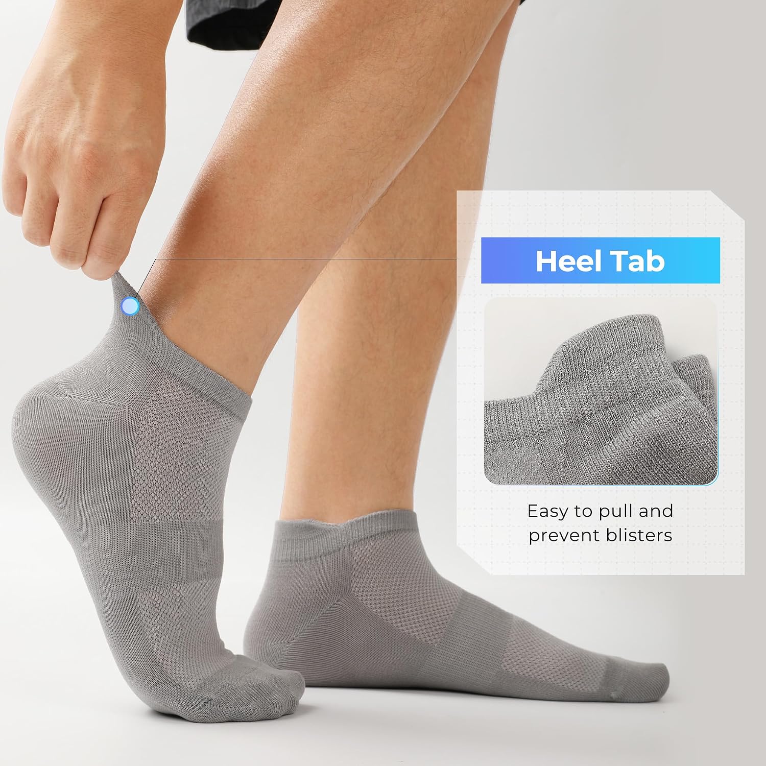 Detalle de Bamboo Cool Men's Ankle Socks in Bamboo Viscose