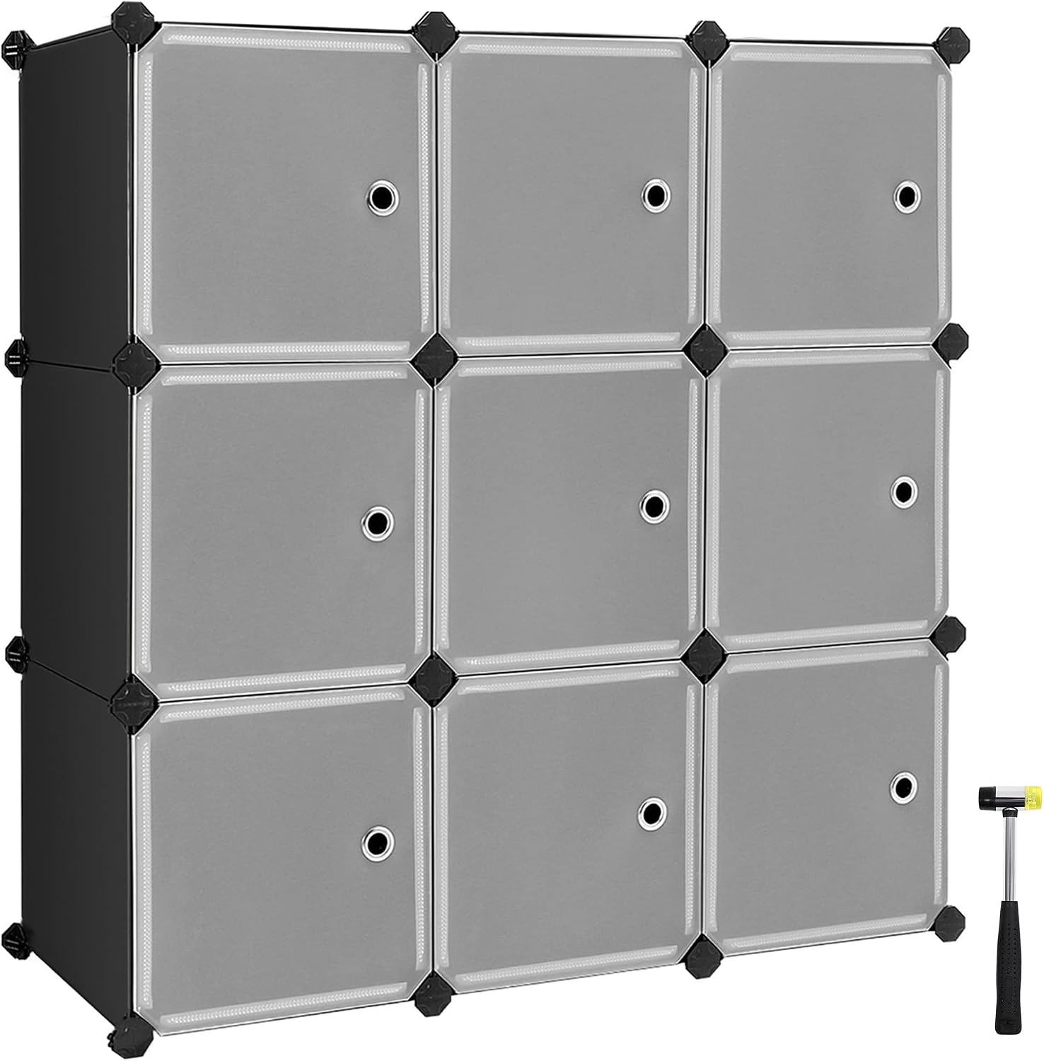 Detalle de SONGMICS DAMION LPC116HS kubuskast met 9 vakken en matte deuren