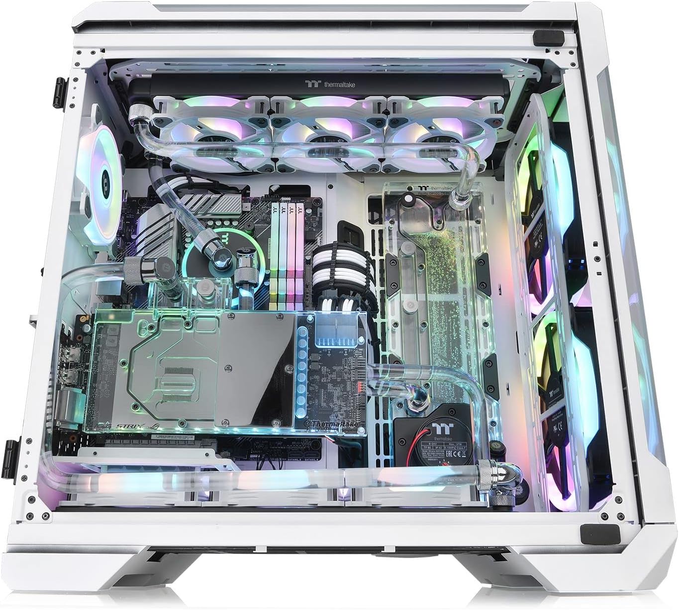 Thumbnail 1 de Thermaltake View 51 TG ARGB Edition Snow (View 51 TG) – PC-Gehäuse für E-ATX, 3× ARGB-Lüfter & 4 mm Hartglas