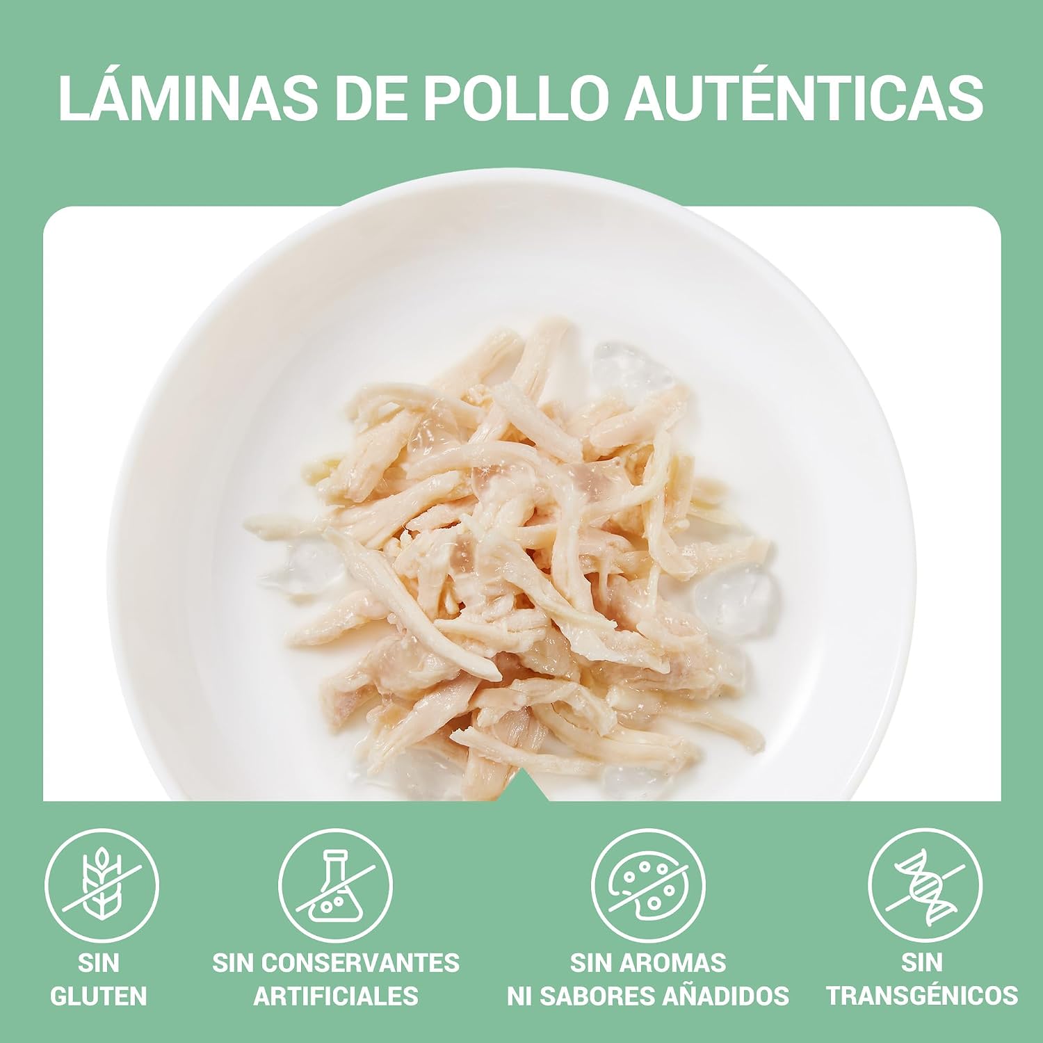 Detalle 2 de Schesir Filetes de pollo 12×70 g para gato 🐱