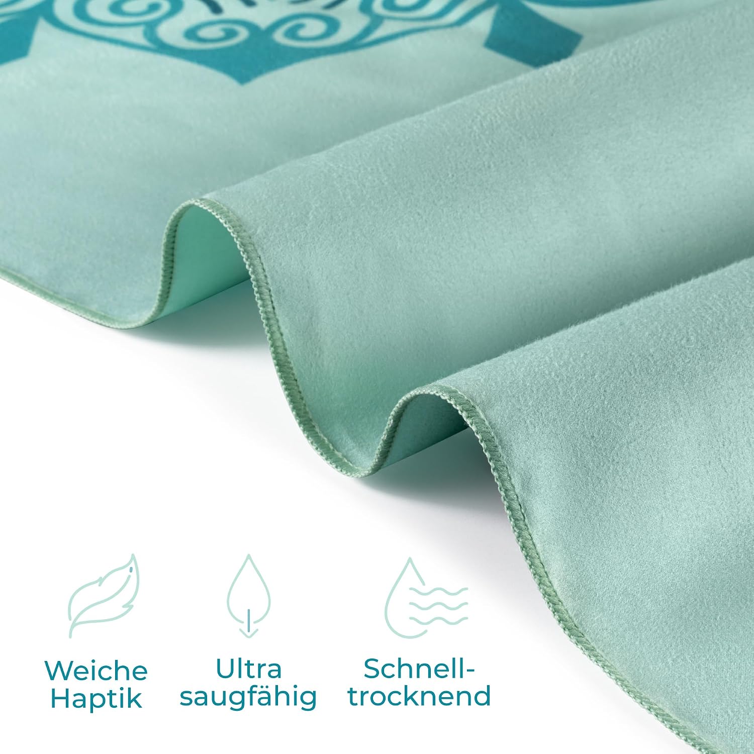 Detalle 2 de ZENACROSS Strandtuch XXL 90x180 cm – Mikrofaser-Handtuch Groß, schnelltrocknend, Sandfrei, Bora