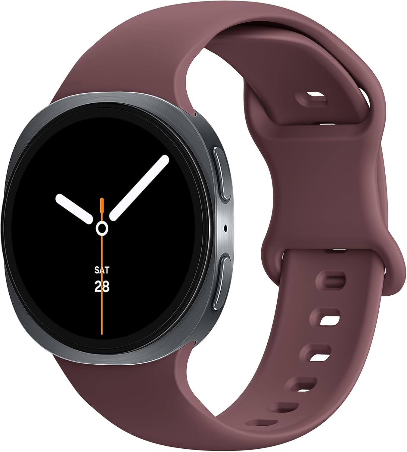 Detalle de Sport Silicone Band for Samsung Galaxy Watch 8 (40mm/44mm) & Galaxy Watch 8 Classic (46mm) – Soft, Waterproof, Easy-Install Strap