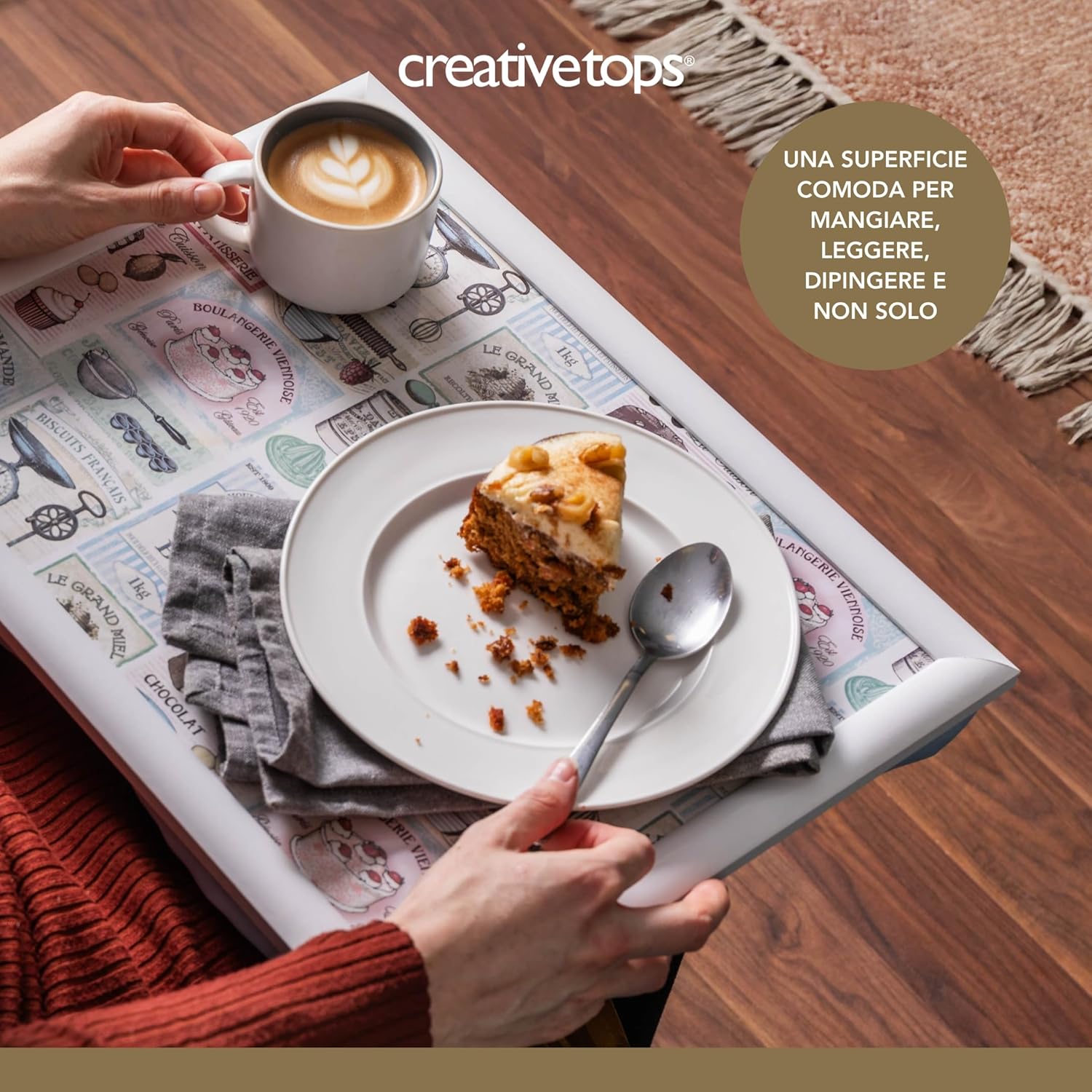 Thumbnail 3 de Creative Tops Vassoio da grembo con stampa retrò, imbottito, 44 cm x 34 cm x 6 cm
