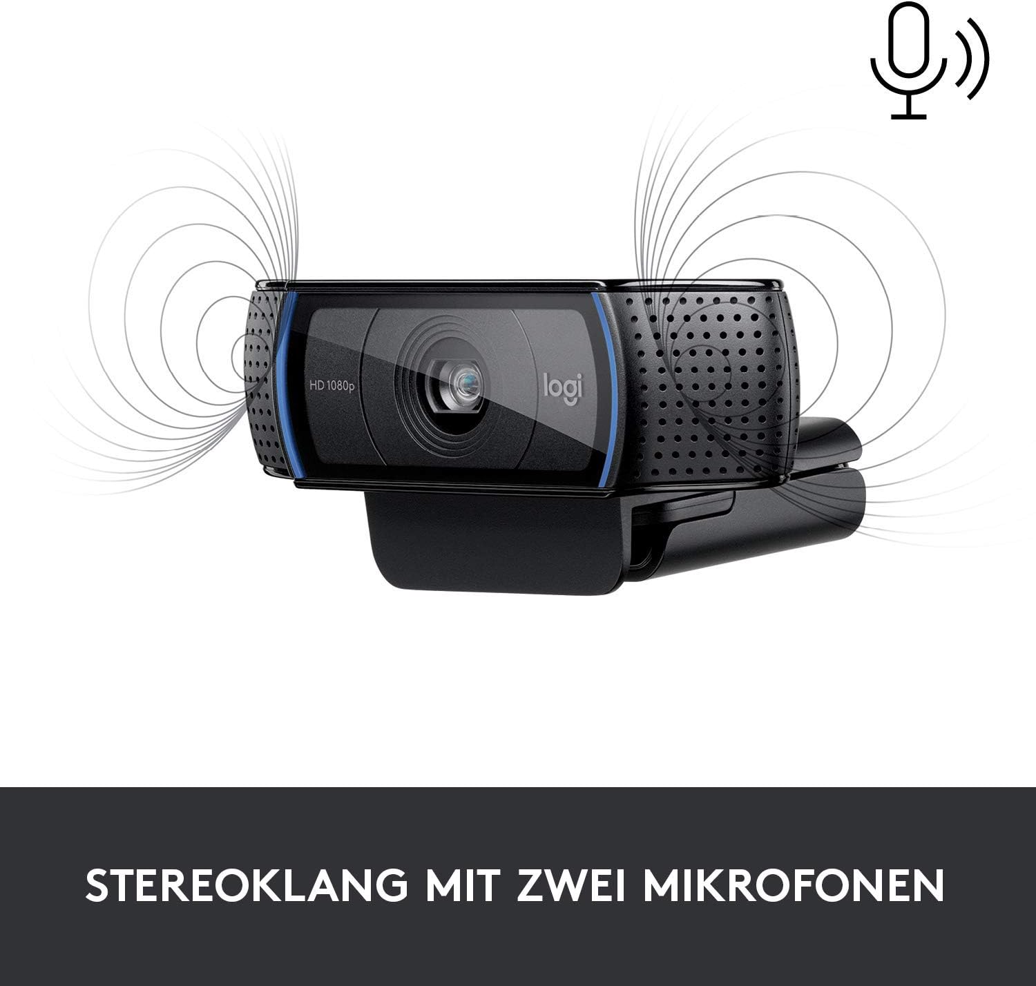 Thumbnail 4 de Logitech C920 HD PRO Webcam (Full-HD 1080p, 78° Sichtfeld, Autofokus) – Schwarz