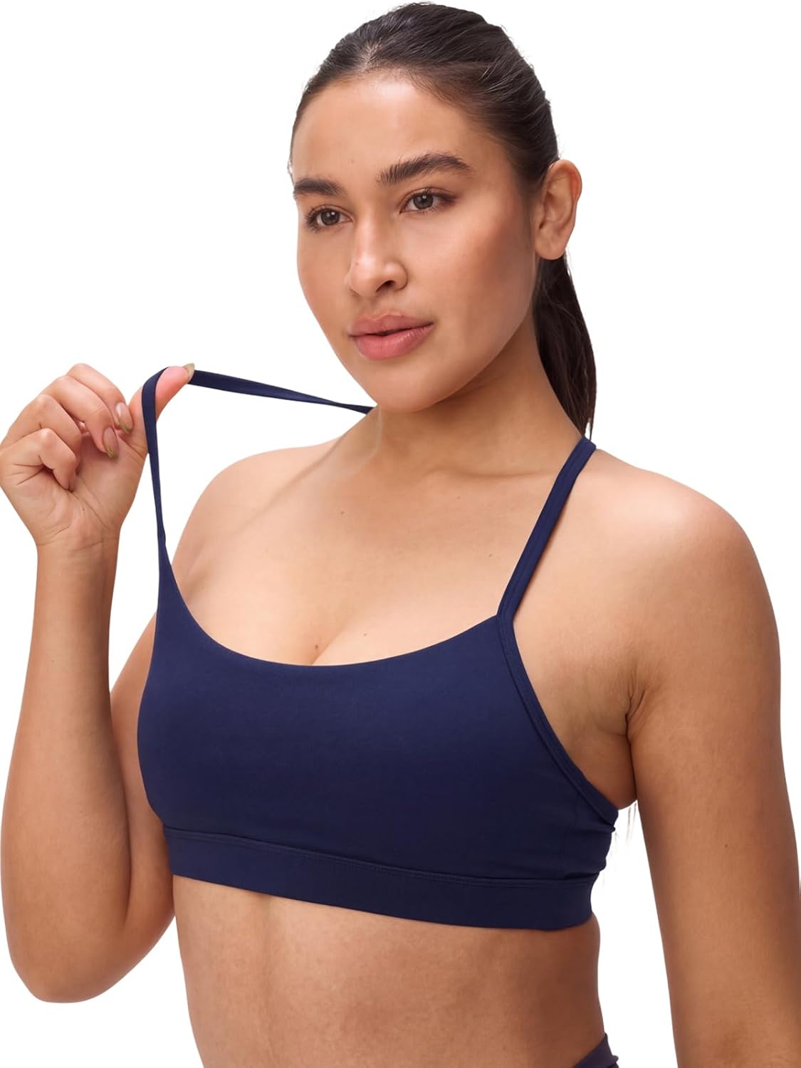 Thumbnail 1 de Omwilddo Women's Y Back Padded Sports Bra with Strappy U-Neck: Low-Impact Comfort for Yoga, Pilates, and Walking