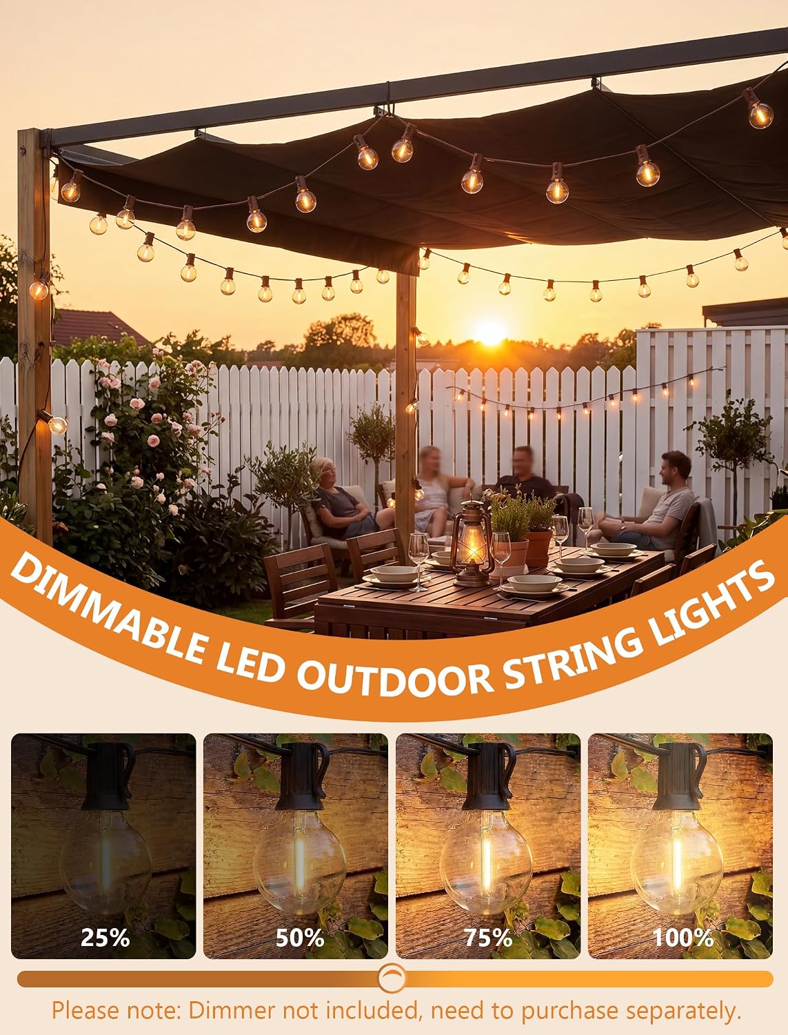 Thumbnail 4 de LED Globe String Lights, 50-Foot