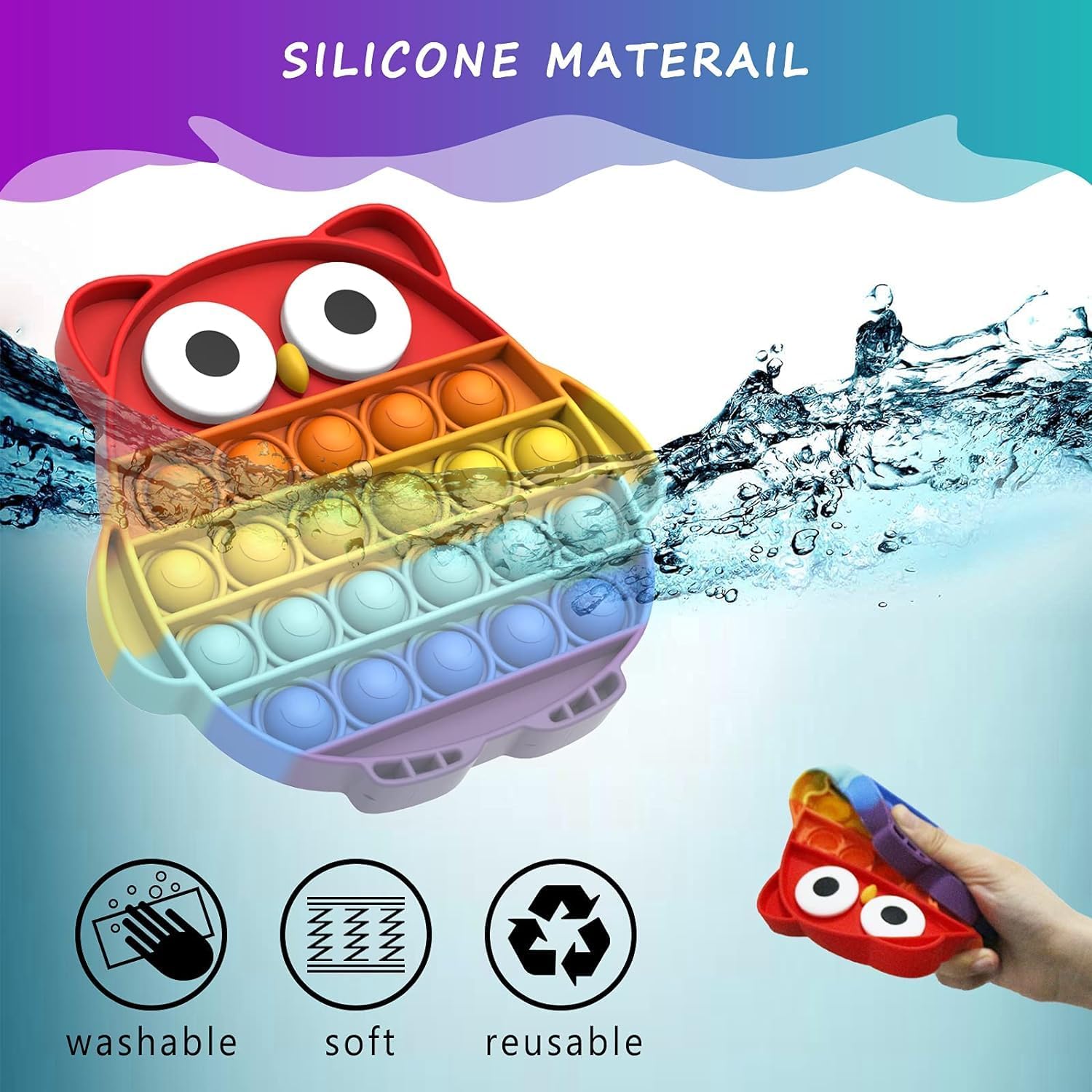 Detalle 2 de BDwing Pop Bubble Fidget Toy Eule