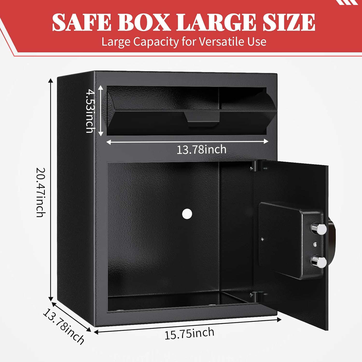 Thumbnail 1 de KABISAFE Depository Safe Box with Drop Slot (70L): Anti-Theft Cash Drop Safe with Digital Keypad Lock