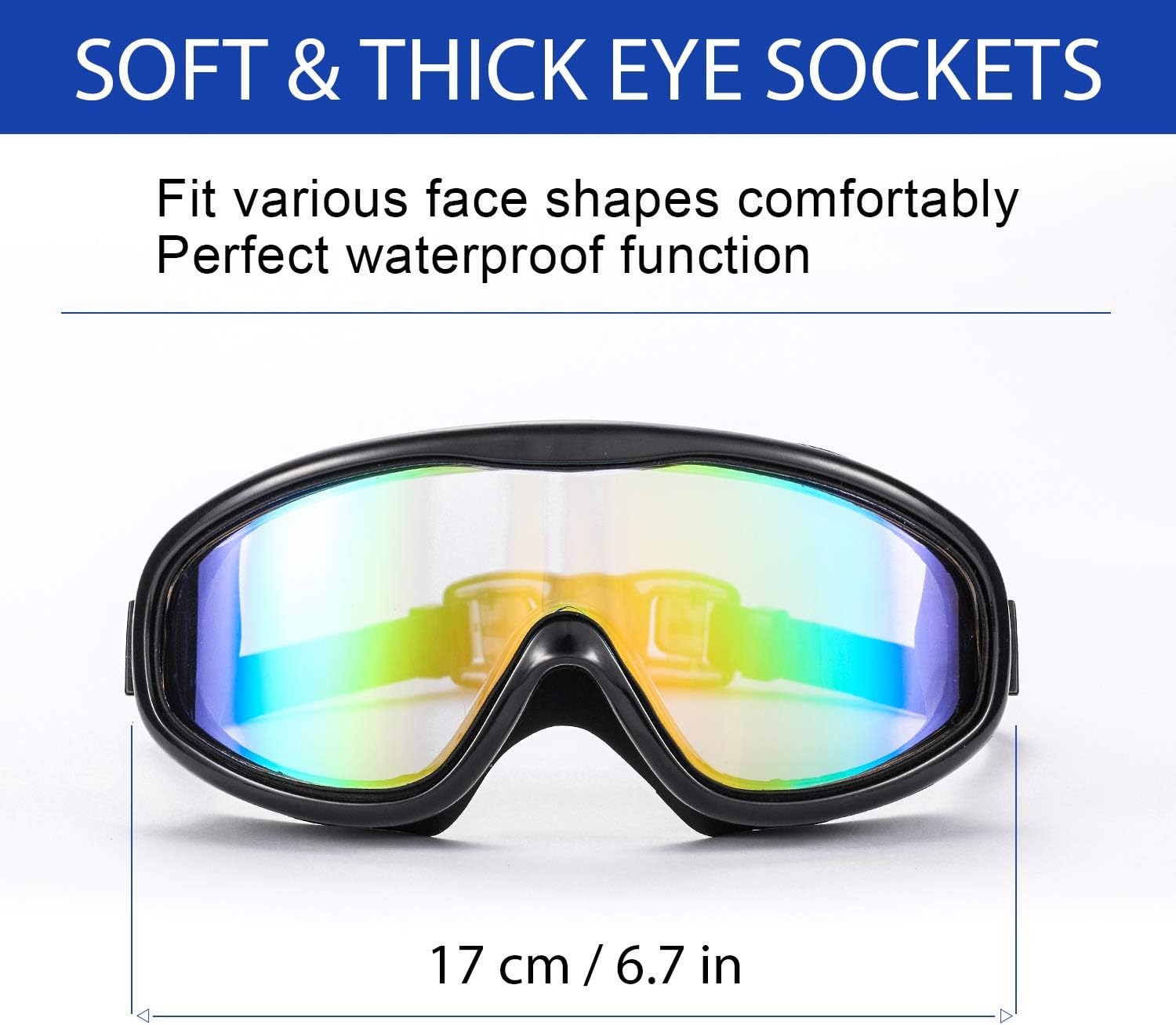 Thumbnail 1 de Yizerel Swim Goggles (2 Pack) – Wide Vision, Anti-Fog, UV400 Protection