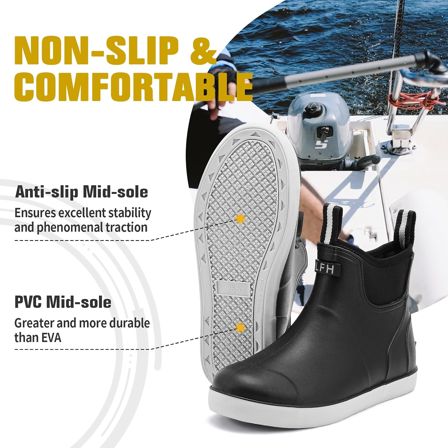 Detalle de CKWLXQY Men's Deck Boots Waterproof Ankle Boots