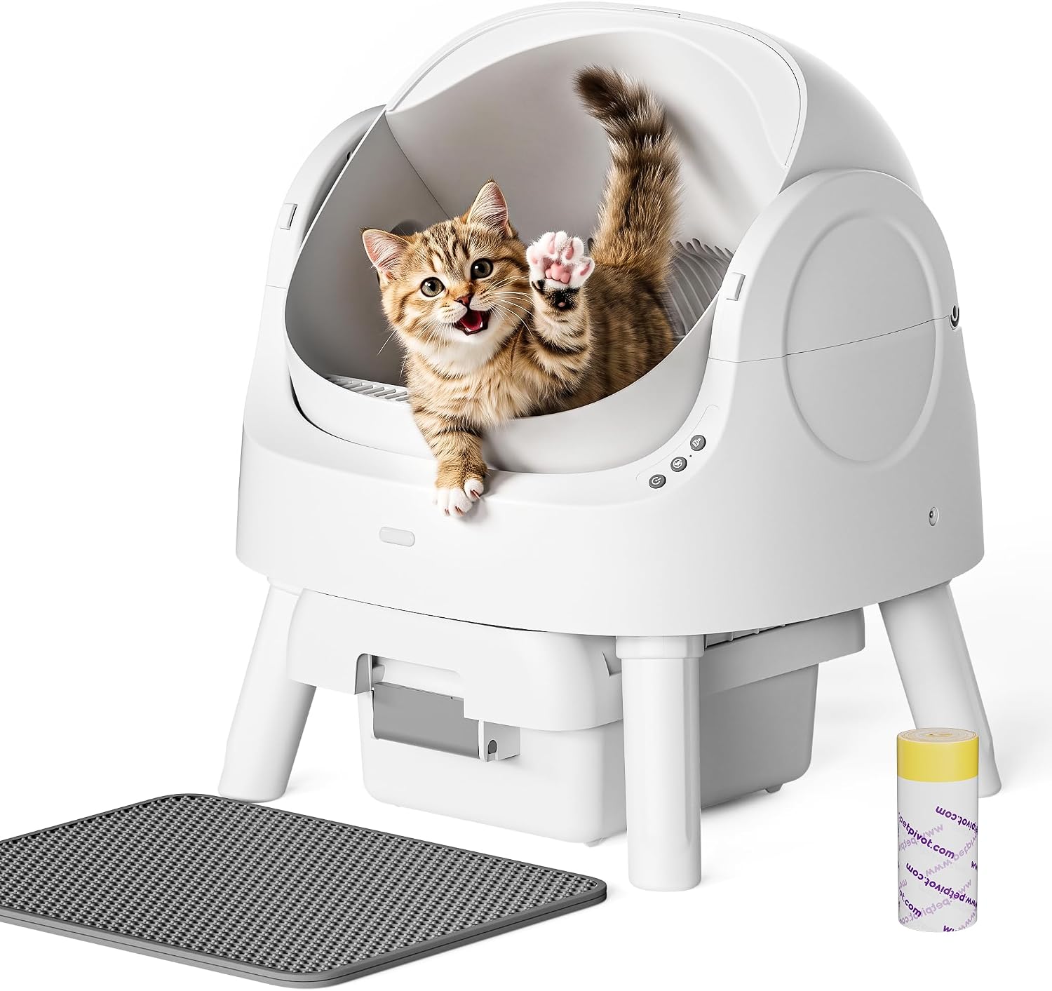 Detalle de Self-Cleaning Litter Box, 10L Waste Container