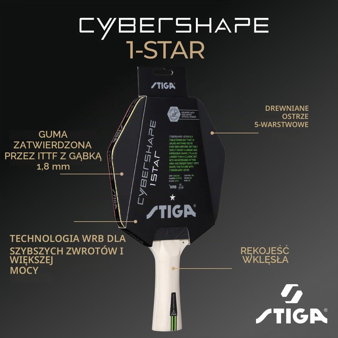 Thumbnail 2 de STIGA Cybershape 1-Star – rakietka do tenisa stołowego z 5-warstwowym drewnem