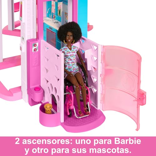 Detalle 1 de Mattel HMX10 Barbie Dreamhouse 2023, 3 plantas