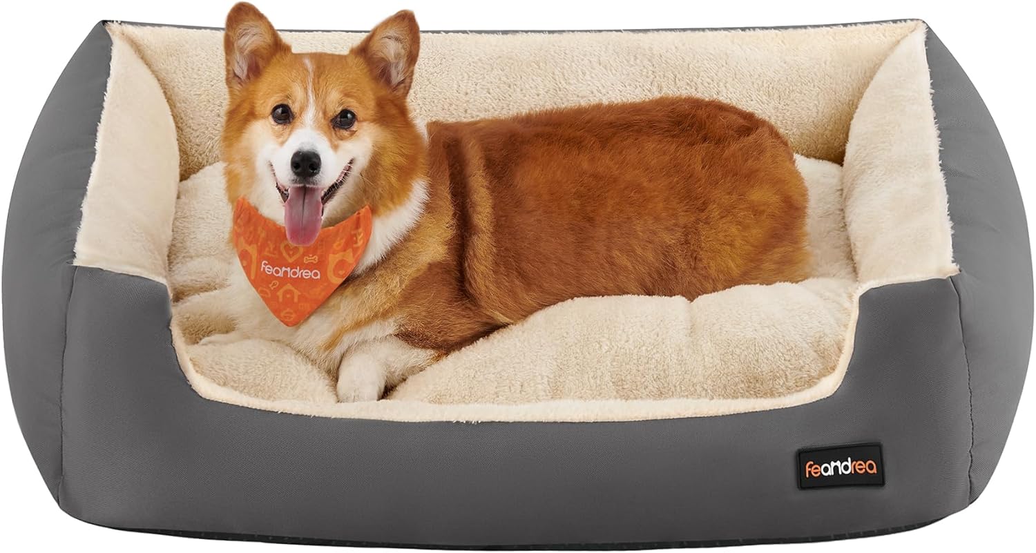 Detalle de Feandrea Dog Bed: Removable Reversible Cushion Sofa Bed for Medium Dogs (85 x 65 x 21 cm)