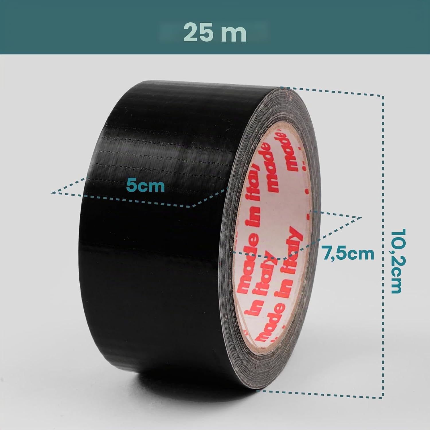 Thumbnail 6 de DNK TRADE Nastro Adesivo Telato Americano 50mm x 25m – Nero, Impermeabile e Multisuperficie (3 Rotoli)