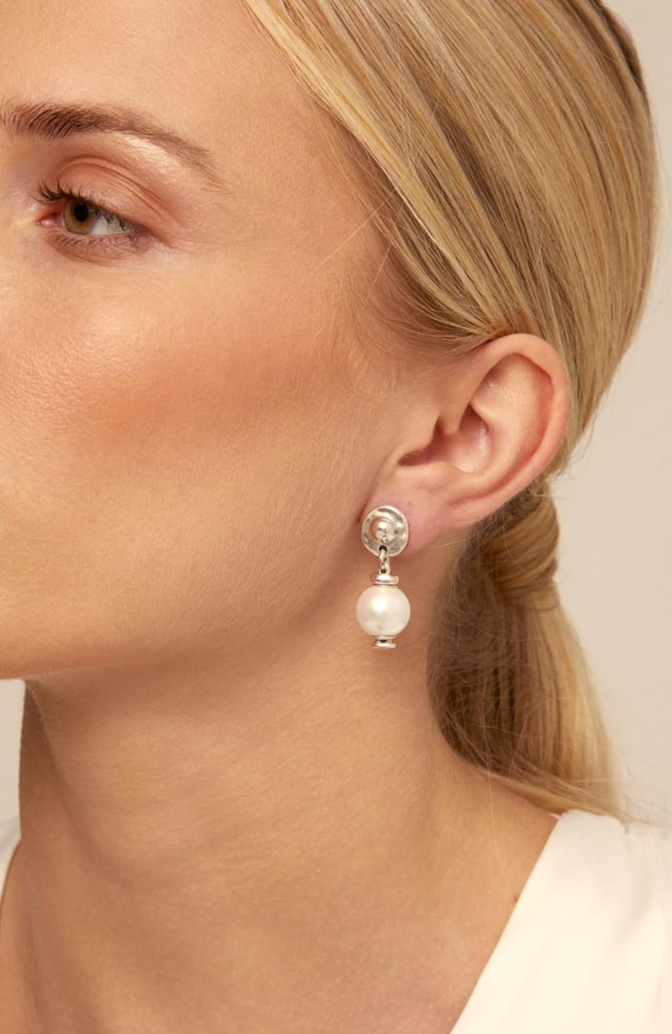 Thumbnail 2 de UNOde50 Boucles d’oreilles plaquées argent avec petit maillon circulaire