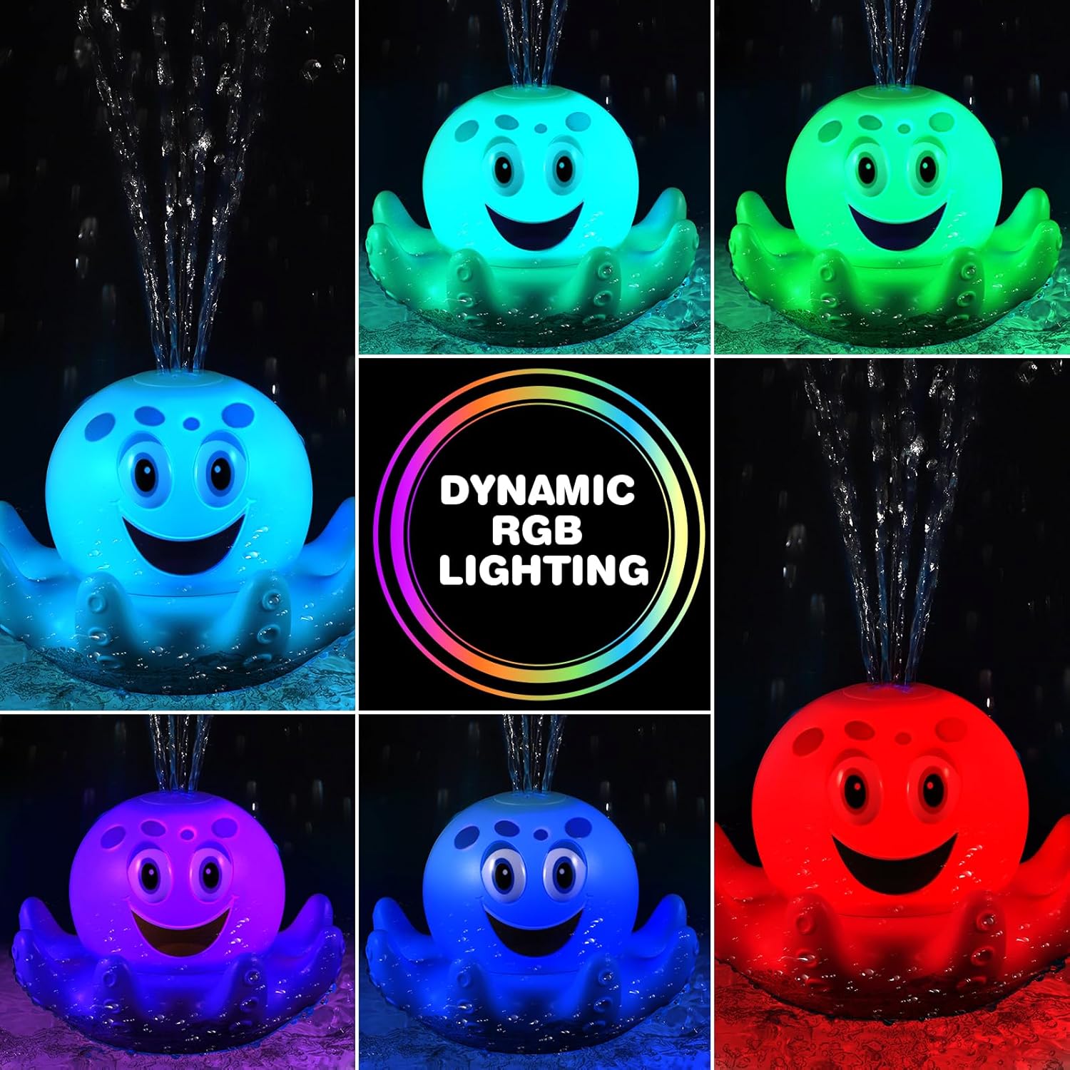 Thumbnail 1 de Light Up Rechargeable Bath Toy 4 Rings