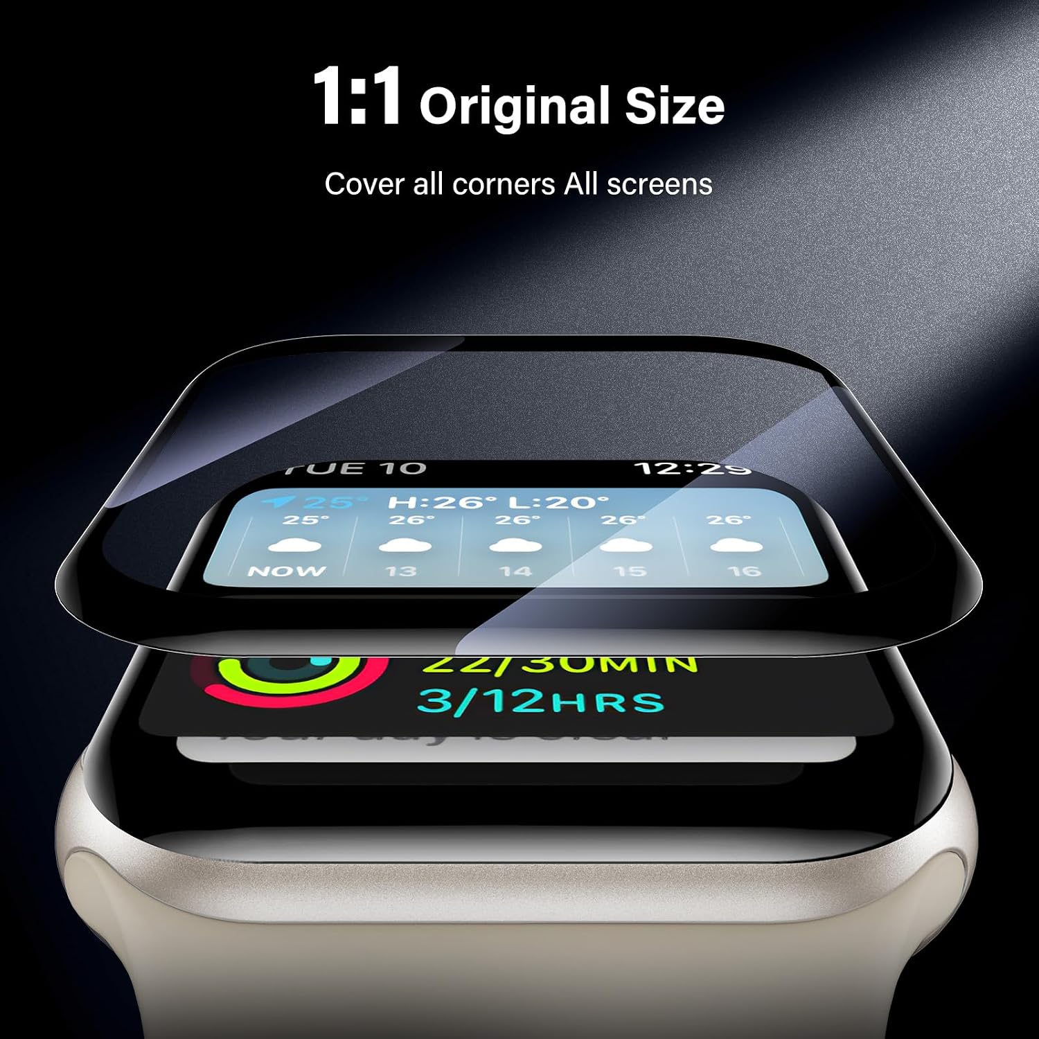 Thumbnail 4 de UniqueMe Apple Watch Screen Protector 44mm 2 Pack