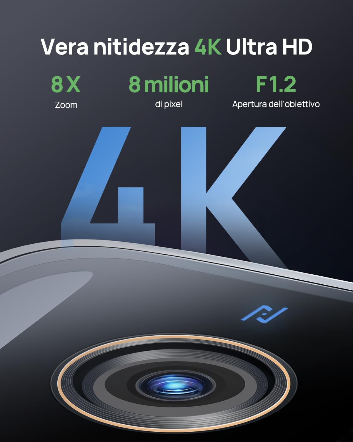 Detalle de Anona Aurora 4K Telecamera Wi-Fi Esterno Senza Fili con Pannello Solare: sicurezza sempre attiva