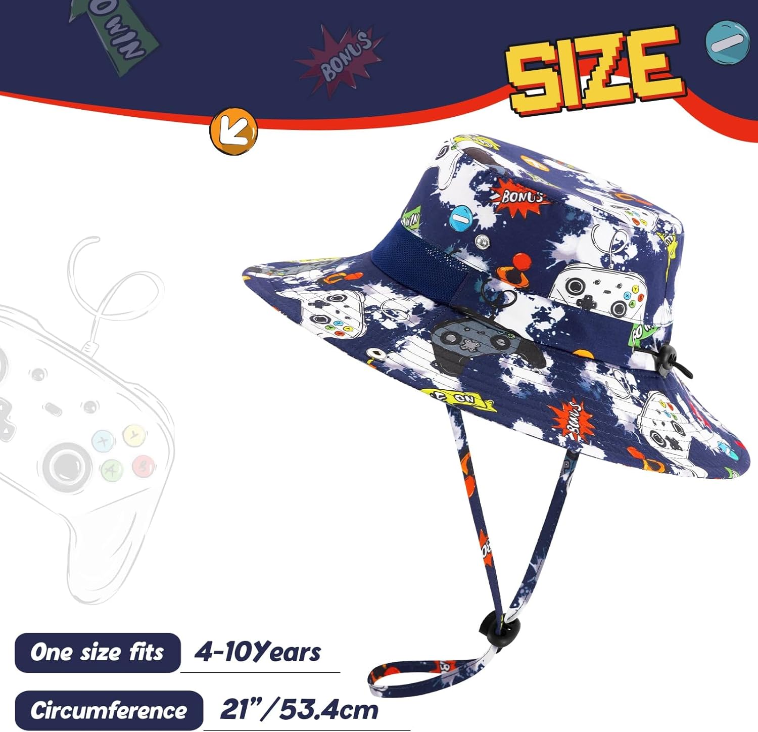 Thumbnail 1 de WAWSAM Kids Sun Hat: Adjustable Unicorn Bucket Hat with UV Protection for Girls