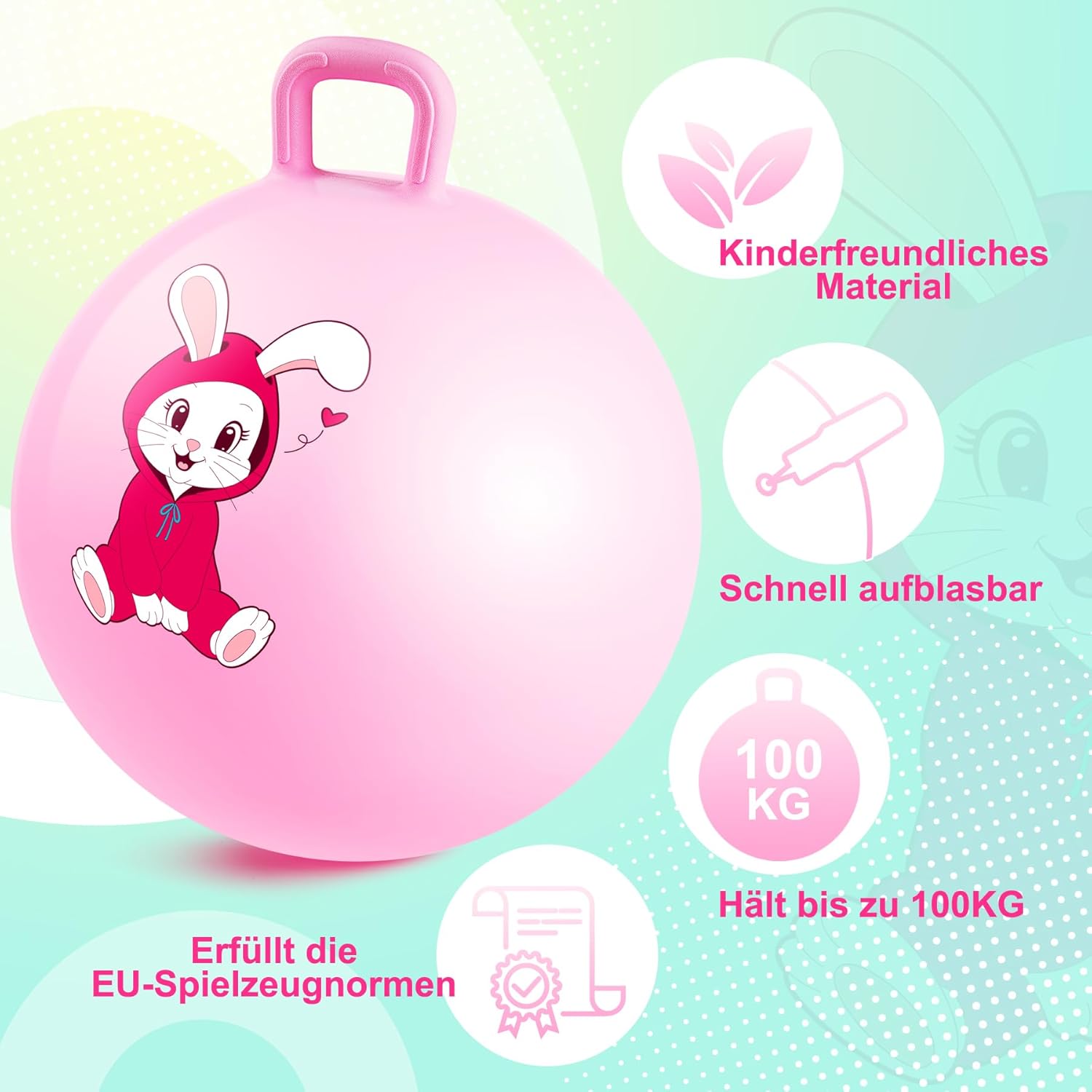 Detalle 2 de U&C Planet Sprungball 45 cm für Kinder