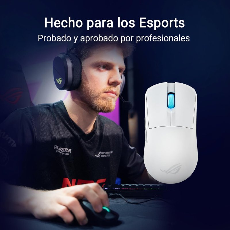 Detalle de ASUS ROG Harpe Ace Mini ratón gaming inalámbrico 42.000 DPI