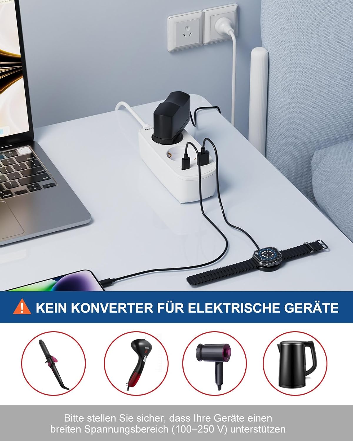 Thumbnail 6 de Adapter für Australien Typ I mit PD20W USB Ladegerät und 1,5 m Kabel 🔌