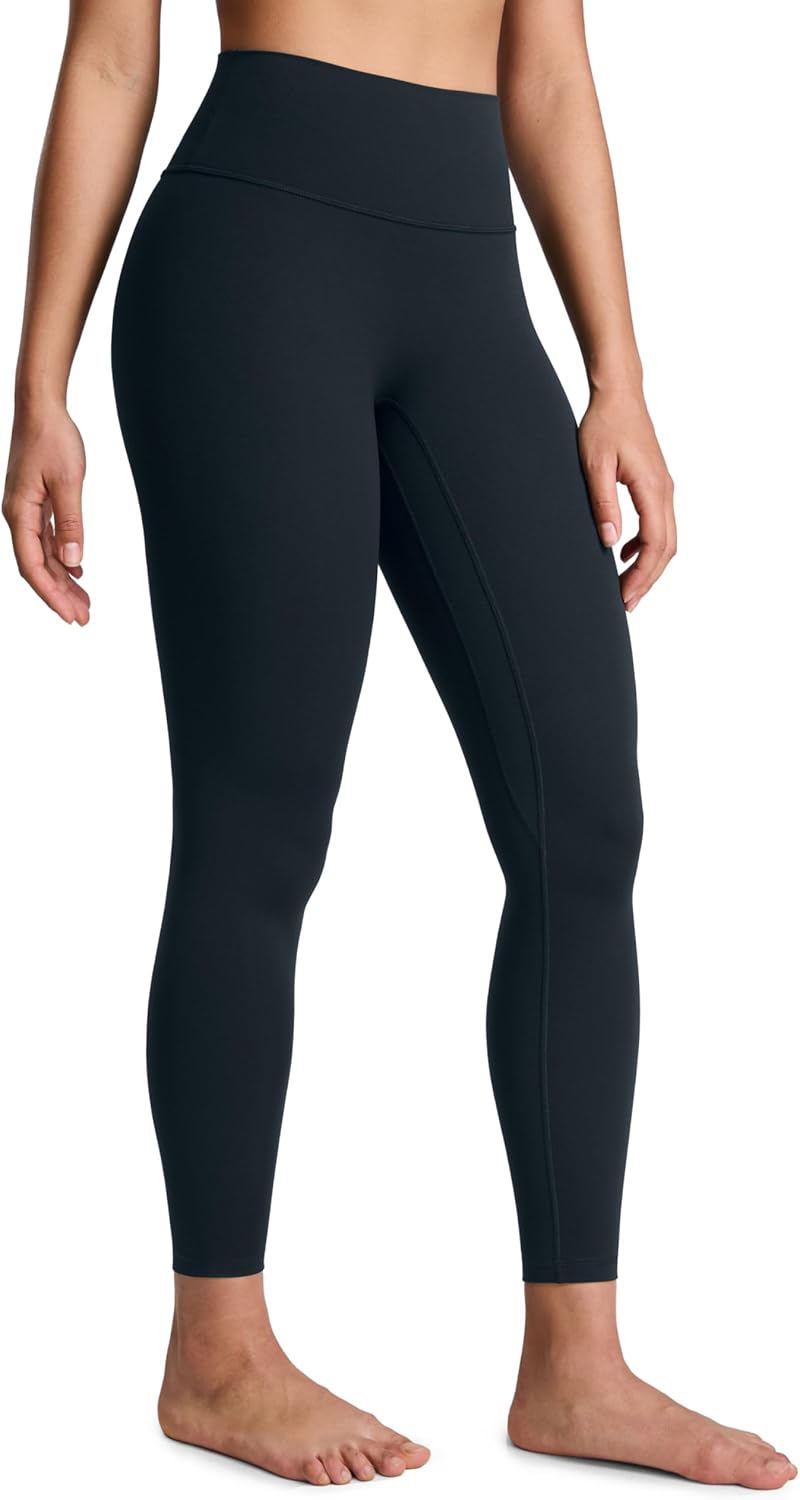 Detalle de CRZ YOGA Womens SculptAir No Front Seam Yoga Leggings 25" – High Waisted Stretchy Workout Pants
