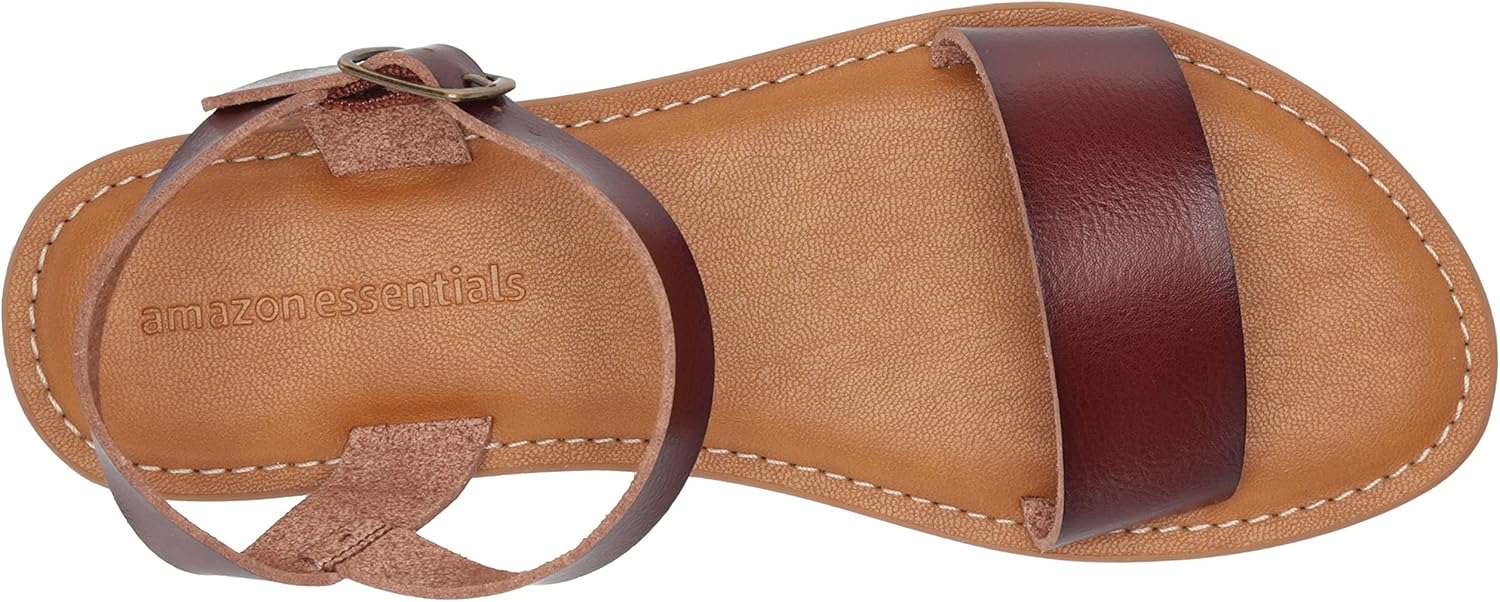 Thumbnail 4 de Amazon Essentials Damen Sandale mit Zwei Riemen und Schnalle – bequeme Sommerschlankengänger mit verstellbarem Knöchelriemen